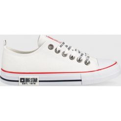 Big Star tenisówki damskie kolor biały. Białe trampki BIG STAR, bez wzorów, retro, bez zapięcia. W wyprzedaży za 74.99 zł.