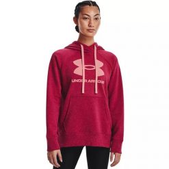 Bluza damska Under Armour Rival Fleece Logo Hoodie M. Czerwone bluzy Under Armour, m, bez wzorów, sportowe, bez ramiączek, bez kaptura. Za 149.95 zł.