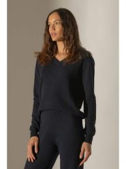 Perfect Cashmere Kaszmirowy sweter "Kalie" w kolorze czarnym rozmiar: L. Niebieskie swetry Perfect Cashmere, l, bez wzorów, z kaszmiru, bez ramiączek. Za 250.94 zł.