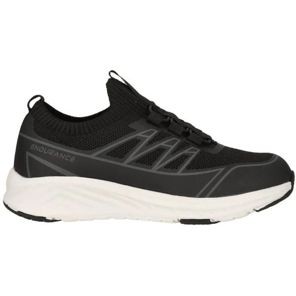 Buty do treningu biegowego Endurance Coin. Czarne buty sportowe lifestyle Endurance, bez wzorów, z materiału, bez zapięcia, na fitness i siłownię. Za 221.50 zł.