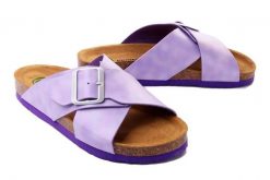 DR. BRINKMANN 700340-59 lila, klapki profilaktyczne damskie. Fioletowe klapki Dr. Brinkmann, bez wzorów, bez obcasa, bez zapięcia. Za 214.90 zł.