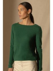 Perfect Cashmere Kaszmirowy sweter "Megan" w kolorze zielonym rozmiar: L. Zielone swetry Perfect Cashmere, l, bez wzorów, z kaszmiru, bez ramiączek. Za 316.99 zł.