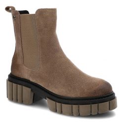 Brązowe Botki Lemar Damskie Stylowe Buty Jesienne. Brązowe botki Lemar, bez wzorów, eleganckie, bez obcasa, na obcasie, bez zapięcia. Za 259.00 zł.