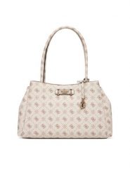 Guess Torebka Carrie Logo HWGP98 98220 Écru. Shopper bag Guess, z aplikacjami, ze skóry, bez dodatków. Za 719.99 zł.