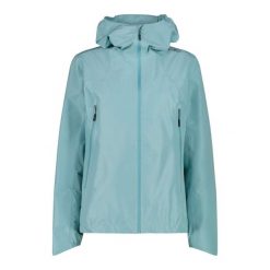 Kurtka trekkingowa damska CMP 36Z6176E555. Niebieskie kurtki przeciwdeszczowe CMP, l, bez wzorów, z materiału, z kapturem, trekkingowe. Za 497.00 zł.