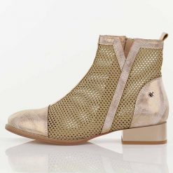Złote wiosenne botki damskie na obcasie M.Daszyński Sa197-31. Żółte botki M.Daszyński, w ażurowe wzory, z jeansu, boho, bez obcasa, na obcasie, bez zapięcia. Za 239.00 zł.