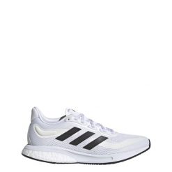 Buty damskie adidas Supernova. Białe buty do biegania adidas, bez wzorów, z materiału, bez zapięcia, do biegania. Za 501.15 zł.