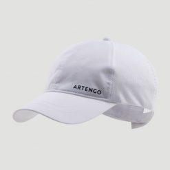 Czapka tenisowa z daszkiem Artengo TC500 rozmiar 58. Białe czapki z daszkiem ARTENGO, bez wzorów, z materiału, sportowe. Za 24.99 zł.