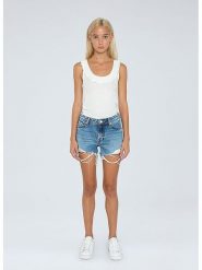Pepe Jeans Szorty dżinsowe w kolorze niebieskim rozmiar: W27. Niebieskie szorty Pepe Jeans, z aplikacjami, z jeansu, klasyczne. Za 119.12 zł.