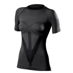 Damska koszulka kompresyjna Falke. Czarne t-shirty sportowe Falke, l, bez wzorów, z materiału, bez ramiączek. Za 271.50 zł.
