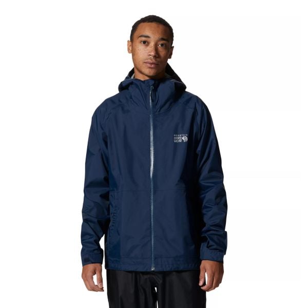 Kurtka wodoodporna Mountain Hardwear Threshold. Niebieskie kurtki MOUNTAIN HARDWEAR, xl, bez wzorów, z materiału, bez kaptura, trekkingowe. Za 953.90 zł.