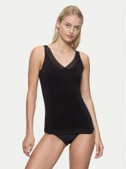 Triumph Top Feel Of Modal 10221637 Czarny Slim Fit. Czarne koszule nocne Triumph, l, bez wzorów, bez ramiączek. Za 59.99 zł.