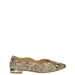 BALERINY Z MOTYWEM ZWIERZĘCYM 01821158 BEIG SN. Baleriny Venezia, bez wzorów, ze skóry, bez obcasa, bez zapięcia. Za 249.00 zł.