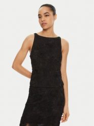 ROTATE Top 113614 Czarny Regular Fit. Czarne topy ROTATE, bez wzorów, z syntetyku, bez kołnierzyka, bez ramiączek. Za 359.99 zł.