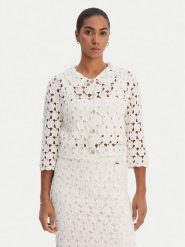 Fracomina Kardigan FR26ST8018K488R6 Écru Regular Fit. Swetry Fracomina, m, bez wzorów, z bawełny, bez ramiączek. Za 559.99 zł.