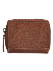Micmacbags Skórzany portfel w kolorze brązowym - 10,5 x 8 x 2 cm rozmiar: onesize. Brązowe portfele Micmacbags, bez wzorów, z materiału. Za 46.45 zł.
