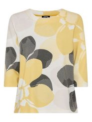 Olsen Bluza w kolorze złoto-biało-czarnym rozmiar: 40. Białe bluzy Olsen, bez wzorów, bez ramiączek, bez kaptura. Za 104.95 zł.