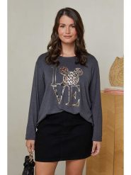 Curvy Lady Sweter w kolorze antracytowym rozmiar: 40/42. Czarne swetry Curvy Lady, bez wzorów, z wełny, klasyczne, bez ramiączek. Za 101.70 zł.