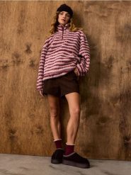 Bluza oversize w paski ze stójką - wielobarwny. Bluzy Sinsay, l, bez wzorów, bez kaptura. Za 59.99 zł.