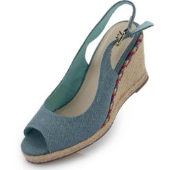 Sandały letnie Tamiko damskie, roz. 39, szaro-zielone. Czerwone sandały ZIKKO, bez wzorów, z włókna, z otwartym noskiem, bez obcasa, bez zapięcia. Za 150.99 zł.