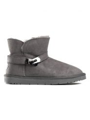 ISLAND BOOT Botki zimowe "Jofrey" w kolorze szarym rozmiar: 37. Szare botki Island Boot, bez wzorów, z materiału, bez obcasa, bez zapięcia. Za 190.97 zł.