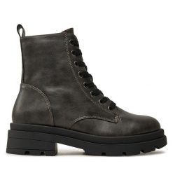 Botki Call It Spring. Szare botki Call it Spring, bez wzorów, bez obcasa, na płaskiej podeszwie, bez zapięcia. Za 229.99 zł.
