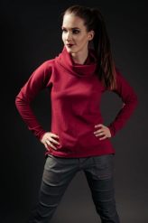 Bluza jaskółkowa amarant. Czerwone bluzy Hultaj Polski, l, bez wzorów, z bawełny, bez ramiączek, z kapturem. Za 249.00 zł.