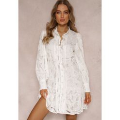 Biała Sukienka Zeeney. Białe sukienki Renee, m, z aplikacjami, z koronki, klasyczne, bez kołnierzyka, bez ramiączek, mini. W wyprzedaży za 167.99 zł.