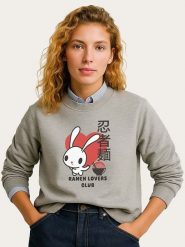WOOOP Bluza "Torc Ramen Lovers Club Bunny" w kolorze szarym rozmiar: XS. Szare bluzy Wooop, xs, bez wzorów, bez ramiączek, bez kaptura. Za 108.99 zł.