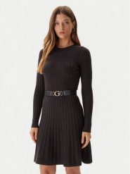 Guess Sukienka dzianinowa W5BK68 Z2YJ2 Brązowy Slim Fit. Brązowe sukienki Guess, xl, z aplikacjami, z dzianiny, bez kołnierzyka, bez ramiączek. Za 430.50 zł.