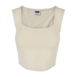Tank top court kobiety Urban Classics. Białe topy Urban Classics, bez wzorów, bez kołnierzyka, bez ramiączek. Za 134.50 zł.