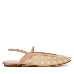 Sandały Weekend Max Mara. Brązowe sandały Weekend Max Mara, bez wzorów, bez obcasa, na płaskiej podeszwie, bez zapięcia. Za 1,579.00 zł.
