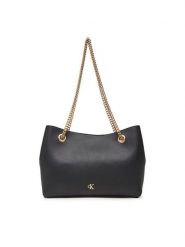 Calvin Klein Torebka Minimal Monogram Shoulder Bag Wi LV04F3205G Czarny. Czarne kopertówki Calvin Klein, bez wzorów, z materiału, wizytowe, bez dodatków. Za 369.99 zł.