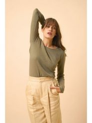 Just Cashmere Kaszmirowy sweter w kolorze khaki rozmiar: L. Brązowe swetry Just Cashmere, l, bez wzorów, z kaszmiru, bez ramiączek. Za 361.99 zł.