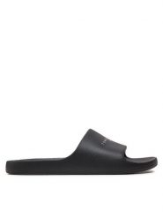 Tommy Jeans Klapki Tjw Printed Pu Pool Slide EN0EN02693 Czarny. Czarne klapki Tommy Jeans, bez wzorów, z jeansu, bez obcasa, bez zapięcia. Za 119.99 zł.
