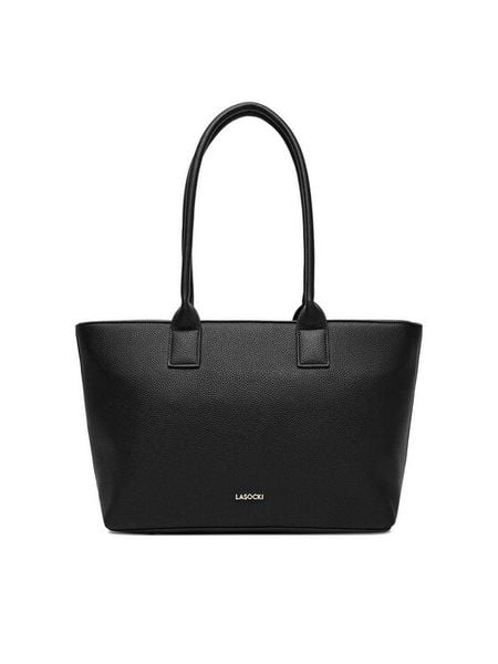 Lasocki Torebka C-LSK-X-005-08 Czarny. Czarne shopper bag Lasocki, bez wzorów, z materiału, bez dodatków. Za 189.99 zł.