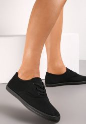 Czarne Sznurowane Tenisówki Przed Kostkę Calapse. Czarne trampki Renee, bez wzorów, casualowe, przed kostkę, bez zapięcia. W wyprzedaży za 31.99 zł.
