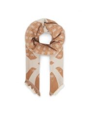 Guess Chusta AW5418 POL03 Beżowy. Brązowe chusty Guess, z aplikacjami, z materiału. Za 239.99 zł.