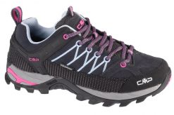 Buty trekkingowe damskie CMP Rigel Low. Czarne trekkingi CMP, bez wzorów, z materiału, bez zapięcia, trekkingowe. Za 366.99 zł.