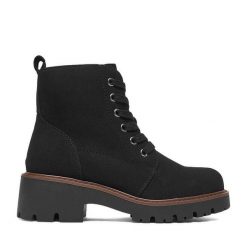 Trzewiki Clara Barson. Czarne botki Clara Barson, bez wzorów, bez obcasa, na płaskiej podeszwie, bez zapięcia. Za 119.99 zł.