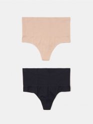 Bezszwowe stringi modelujące 2 pack - wielobarwny. Stringi Sinsay, bez wzorów. Za 29.99 zł.