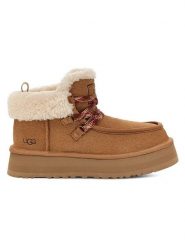 UGG Skórzane botki "Funkarra Cabin" w kolorze jasnobrązowym rozmiar: 37. Brązowe botki UGG, bez wzorów, z wełny, bez obcasa, bez zapięcia. Za 530.82 zł.