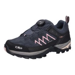 Buty sportowe trekkingowe damskie CMP Rigel. Czarne trekkingi CMP, bez wzorów, z materiału, bez zapięcia, trekkingowe. Za 499.00 zł.