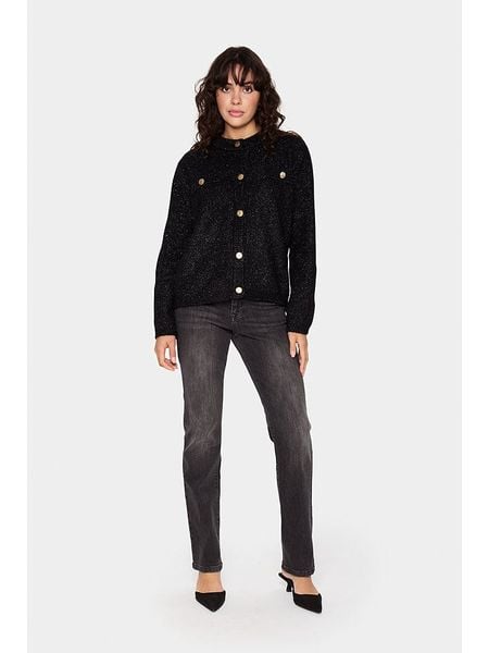 SAINT TROPEZ Kardigan "Isela" w kolorze czarnym rozmiar: XS. Czarne swetry Saint Tropez, xs, bez wzorów, bez ramiączek. Za 178.95 zł.