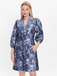 Bruuns Bazaar Sukienka codzienna Mahia BBW3257 Niebieski Regular Fit. Niebieskie sukienki Bruuns Bazaar, na co dzień, bez wzorów, z syntetyku, bez kołnierzyka, bez ramiączek, proste. Za 579.99 zł.