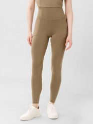Les Lunes Legginsy sportowe "Luna" w kolorze khaki rozmiar: L. Brązowe legginsy sportowe Les Lunes, l, bez wzorów, z podwyższonym stanem, outdoorowe. Za 173.99 zł.