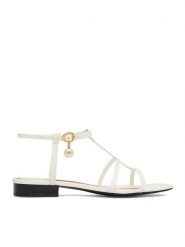 GINO ROSSI Sandały CEO-ROSE-LT22866-1 Biały. Białe sandały Gino Rossi, bez wzorów, ze skóry, bez obcasa, na płaskiej podeszwie, bez zapięcia. Za 299.99 zł.