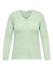 ONLY Carmakoma Sweter w kolorze miętowym rozmiar: M-46/48. Zielone swetry Only Carmakoma, m, bez wzorów, ze splotem, bez ramiączek. Za 101.47 zł.