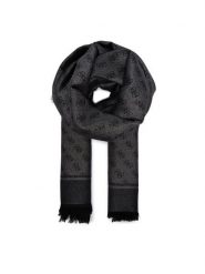 Guess Szal AW5465 VIS03 Czarny. Czarne szaliki i kominy Guess, z aplikacjami, z wiskozy. Za 239.99 zł.