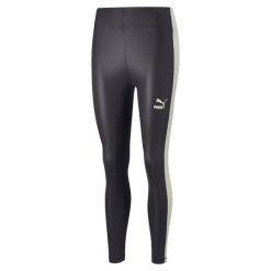Legginsy damskie Puma T7 SHINY. Czarne legginsy Puma, bez wzorów, sportowe. Za 133.99 zł.